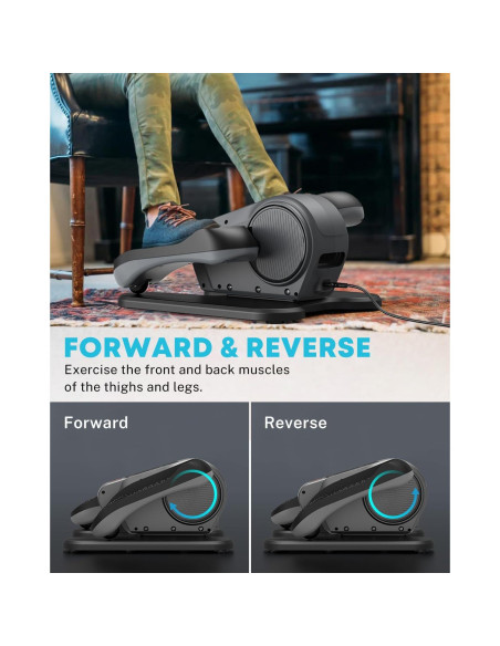 Gonex Máquina Elíptica Bajo Escritorio 16 Velocidades para Mayores