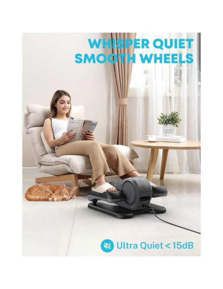 Gonex Máquina Elíptica Bajo Escritorio 16 Velocidades para Mayores