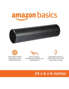Rodillo de espuma alta densidad Amazon Basics 60 cm negro 2