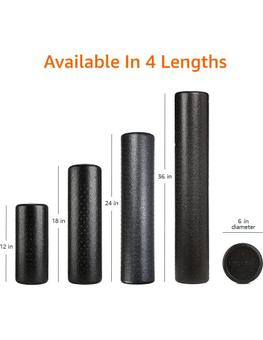 Rodillo de espuma alta densidad Amazon Basics 60 cm negro