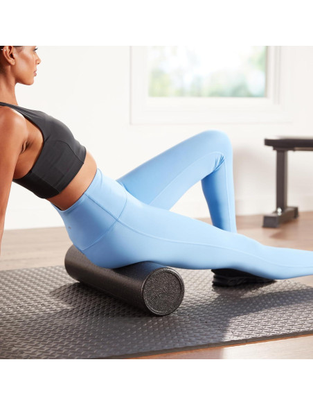 Rodillo de espuma alta densidad Amazon Basics 60 cm negro