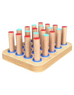 Tablero de Clavos de Madera Muxiano 20 Agujeros 18x14 cm