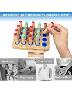 Tablero de Clavos de Madera Muxiano 20 Agujeros 18x14 cm 2