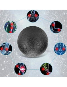 Bola de Masaje de Espuma Mxzzand 10cm Negra para Yoga 2