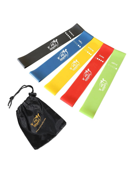 Bandas de Ejercicio de Resistencia Fit Simplify - Juego de 5