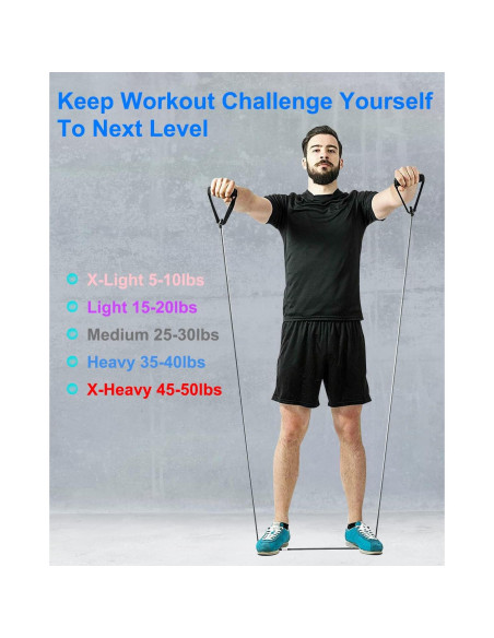 Banda de Resistencia QINWEIKOO D007 Verde 135 cm con Ancla