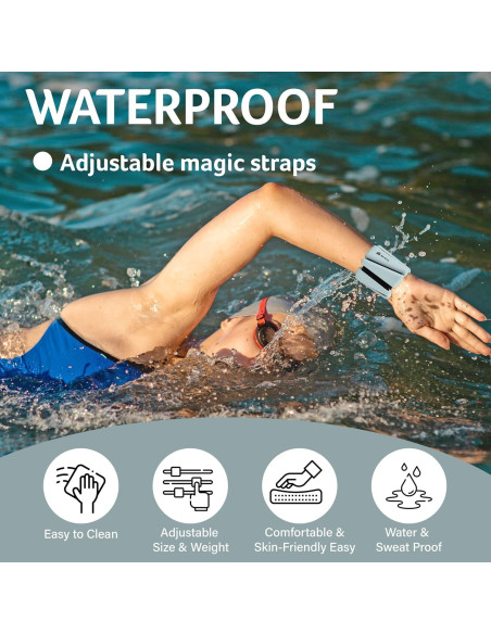 Pesas Ajustables de Silicona BILSYS 0,45 kg para Muñeca y Tobillo