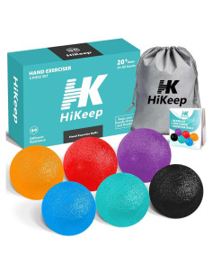 Pelotas Antiestrés HiKeep - Paquete de 6, Resistencia Media