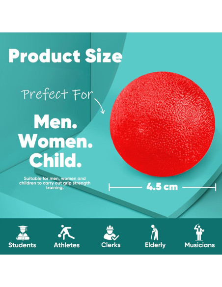 Pelotas Antiestrés HiKeep - Paquete de 6, Resistencia Media