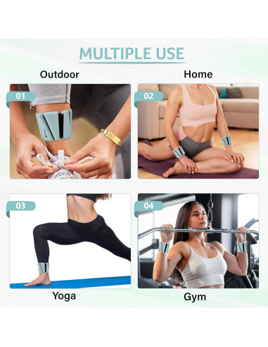 Pesas Ajustables de Silicona BILSYS 0,45 kg para Muñeca y Tobillo