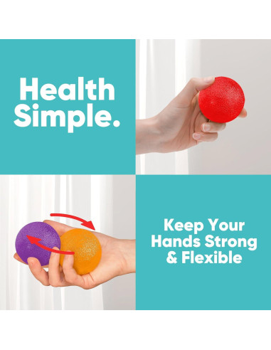 Pelotas Antiestrés HiKeep - Paquete de 6, Resistencia Media