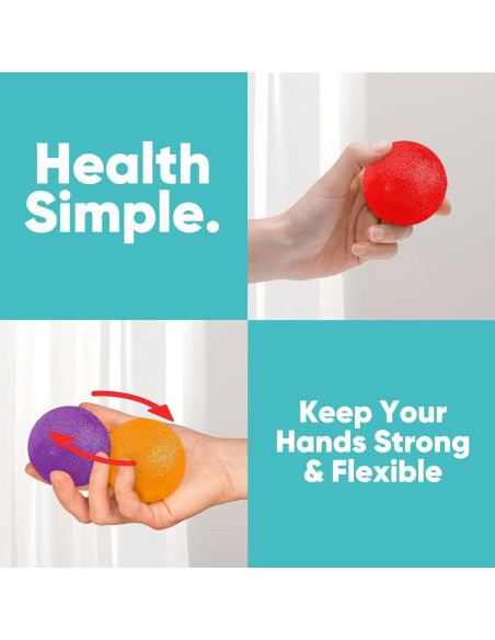 Pelotas Antiestrés HiKeep - Paquete de 6, Resistencia Media