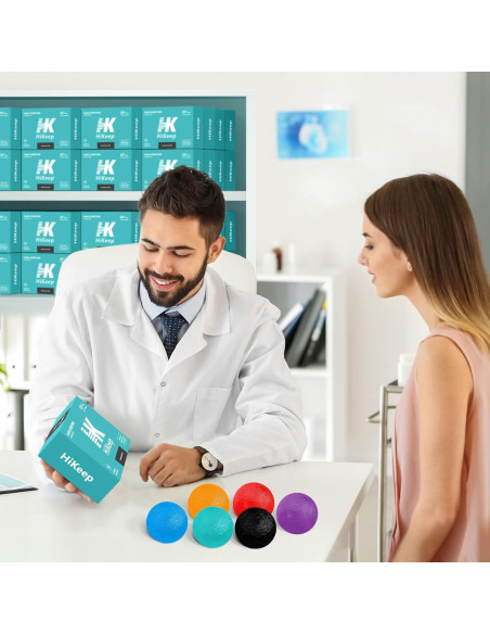 Pelotas Antiestrés HiKeep - Paquete de 6, Resistencia Media