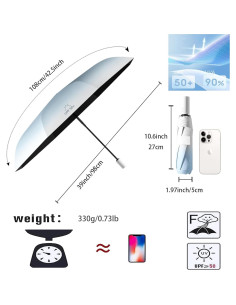 Paraguas Automático Plegable Degradado Erised UV 50+ 98cm 2