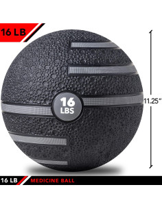 Balón Medicinal JFIT 7,26 kg para Ejercicio y Rehabilitación 2