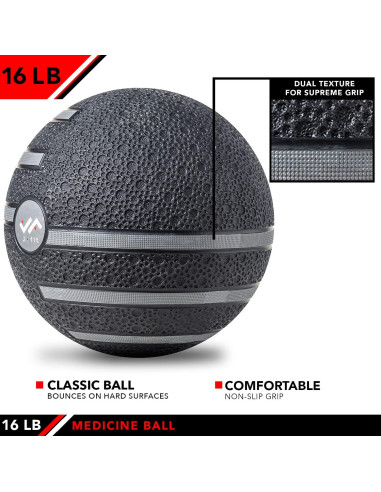 Balón Medicinal JFIT 7,26 kg para Ejercicio y Rehabilitación