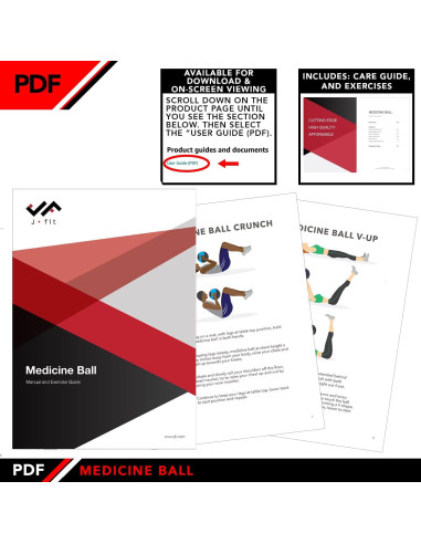 Balón Medicinal JFIT 7,26 kg para Ejercicio y Rehabilitación