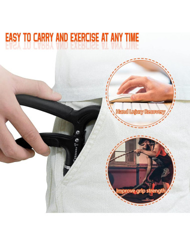 Fortalecedor de Agarre de Mano Tenalleys 11-132 lbs Negro