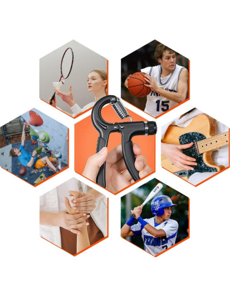 Fortalecedor de Agarre de Mano Tenalleys 11-132 lbs Negro