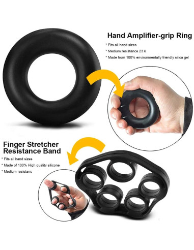 Kit de Entrenamiento de Fuerza de Agarre Wrzbest 5 Piezas