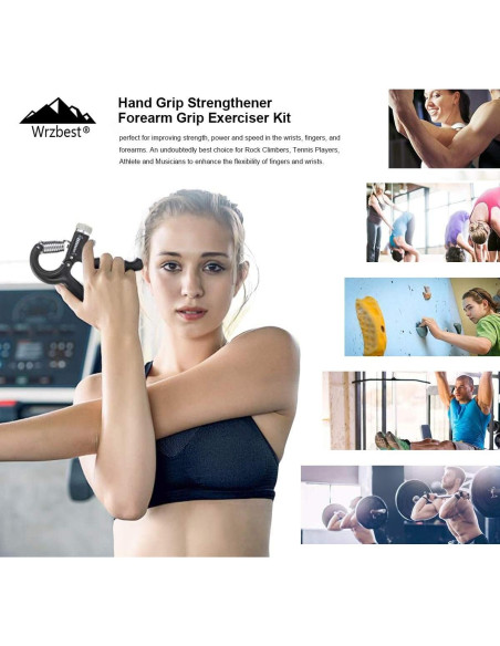 Kit de Entrenamiento de Fuerza de Agarre Wrzbest 5 Piezas