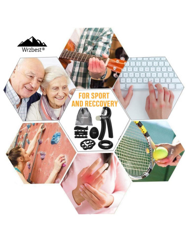 Kit de Entrenamiento de Fuerza de Agarre Wrzbest 5 Piezas
