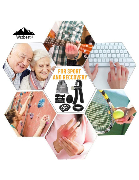 Kit de Entrenamiento de Fuerza de Agarre Wrzbest 5 Piezas