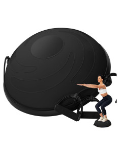 Media Bola de Equilibrio DrfzCa 58 cm con Bomba para Ejercicio