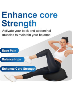 Media Bola de Equilibrio DrfzCa 58 cm con Bomba para Ejercicio 2