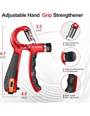 Kit de Entrenador de Fuerza de Agarre TADAKAZU 5 Piezas