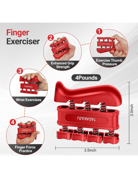 Kit de Entrenador de Fuerza de Agarre TADAKAZU 5 Piezas