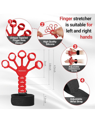 Kit de Entrenador de Fuerza de Agarre TADAKAZU 5 Piezas