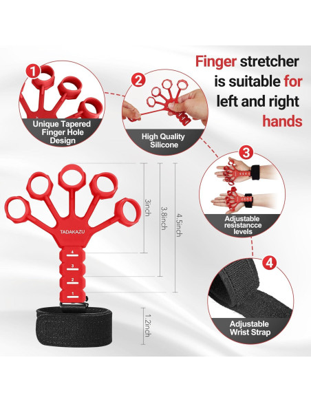 Kit de Entrenador de Fuerza de Agarre TADAKAZU 5 Piezas