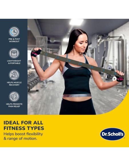 Correa de Estiramiento Flexible Dr. Scholl - 8 Niveles de Resistencia