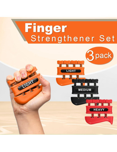 Entrenador de Fuerza de Agarre DICYWUDI - 3 Niveles 1.36kg a 4.99kg