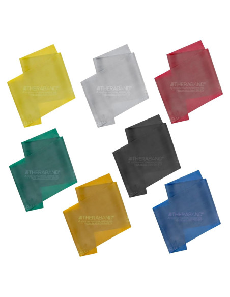 Juego de 7 Bandas de Resistencia THERABAND 1.83m Multicolor
