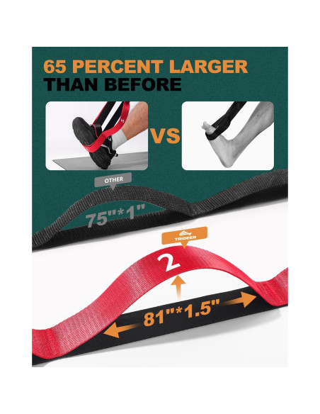 Correa de Estiramiento Trideer 205.74 cm Nylon para Yoga y Terapia