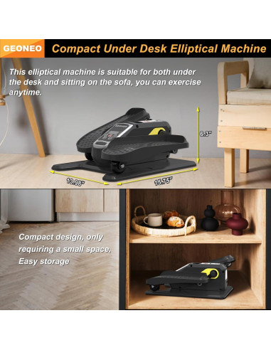 Máquina Elíptica Bajo Escritorio GEONEO S200 Compacta y Silenciosa