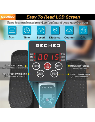 Máquina Elíptica Bajo Escritorio GEONEO S200 Compacta y Silenciosa