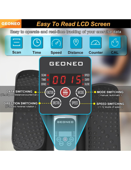 Máquina Elíptica Bajo Escritorio GEONEO S200 Compacta y Silenciosa