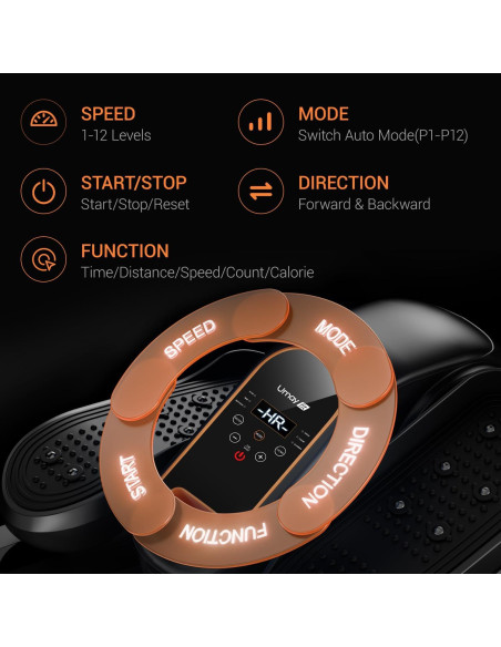 Máquina Elíptica de Escritorio UMAY U5, Ejercitador Silencioso 12 Velocidades