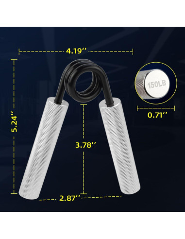 Entrenador de Fuerza de Agarre Yuntop de Metal Antideslizante