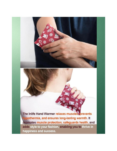 Calentadores de Manos Inlife 30 Paquetes 150g Larga Duración