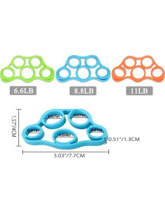 Ejercitador de Dedos FMELAH - Set de 3 Piezas Silicona 2