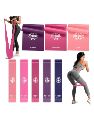 Set de Bandas de Resistencia FIT MORE - 8 Piezas para Ejercicio
