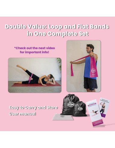 Set de Bandas de Resistencia FIT MORE - 8 Piezas para Ejercicio
