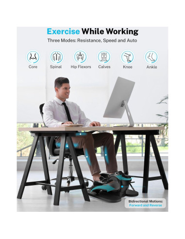 Gonex Máquina Elíptica Bajo Escritorio para Ejercicio 10 Niveles