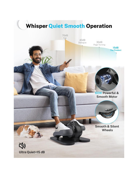 Gonex Máquina Elíptica Bajo Escritorio para Ejercicio 10 Niveles