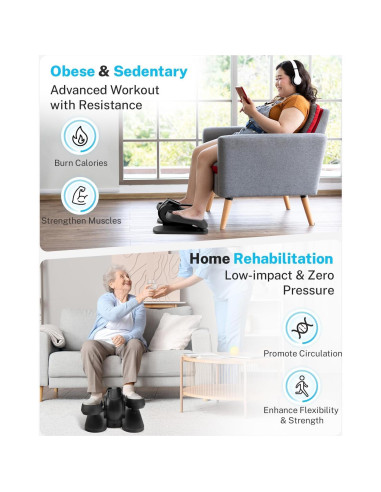 Gonex Máquina Elíptica Bajo Escritorio para Ejercicio 10 Niveles