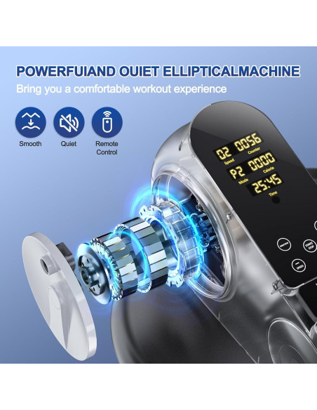 Máquina Elíptica de Escritorio Comtrihion - Ejercitador Silencioso 12 Velocidades